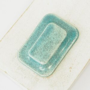 25x36 mm Big Tile Beadingschool Art Cabochon Mermaid Steel on light clay x 1 pc(s)