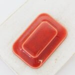 25x36 mm Big Tile Beadingschool Art Cabochon Venetian Red on light clay x 1 pc(s)