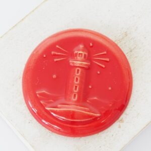 36 mm Lighthouse Keeper Beadingschool Art Cabochon Candy Apple on light clay x 1 pc(s)