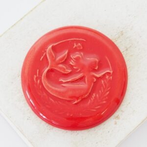 36 mm Ocean Enchantress Beadingschool Art Cabochon Candy Apple on light clay x 1 pc(s)