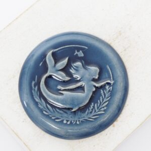 36 mm Ocean Enchantress Beadingschool Art Cabochon Deep Ocean on light clay x 1 pc(s)