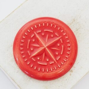 36 mm Pathfinder Beadingschool Art Cabochon Candy Apple on light clay x 1 pc(s)