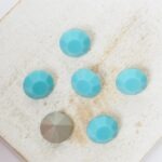 8 mm Preciosa chaton Turquoise x 6 pc(s)