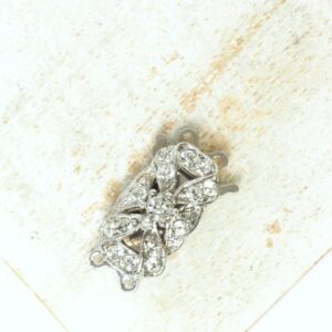 10x18 mm Bow Tie Neumann Clasp with twoo Loop Platinum-colored x 1 pc(s)