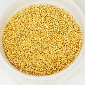 15/0 Miyuki seed beads 193 24kt Gold Light Plated x 1 g