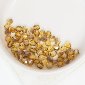 4 mm Fire-polished round beads Light Topaz Celsian x 60 pc(s)