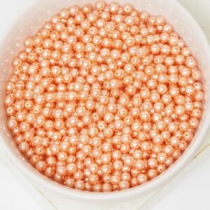 3 mm Round Glass beads Pearly Orange Sherbet 100 x  pc(s)