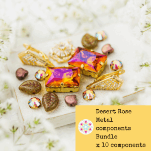 Desert Rose Metal components Bundle x 10 components