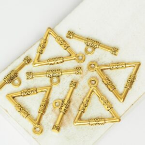 21x23 mm Triangle Toggle Clasp Gold-colored x 4 pc(s)