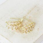 8.5x16 mm Whispering Wheat earstud with Hole Gold-colored x 2 pc(s)