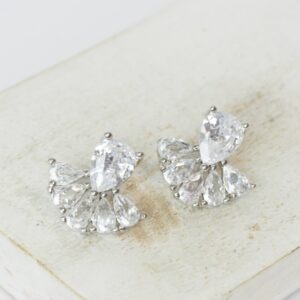 14x15 mm Water Drop earstud Platinum-colored x 2 pc(s)