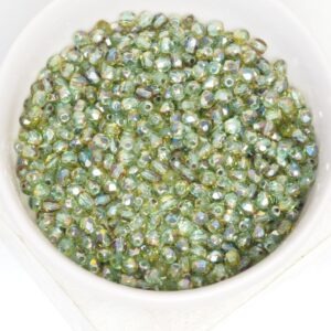 3 mm Fire-polished round beads Teal Celsian x 100 pc(s)