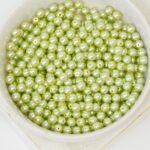 4 mm Round Glass beads Pearly Moss x 60 pc(s)
