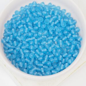 4 mm Preciosa bicone beads Malibu Blue Matt x 50 pc(s)