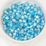 6 mm Preciosa bicone beads Malibu Blue AB 2X x 25 pc(s)