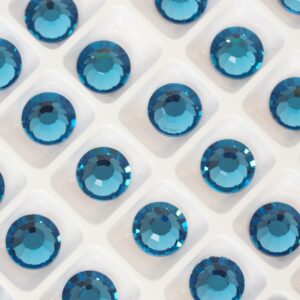 7 mm Preciosa Chaton Rose Malibu Blue x 6 pc(s)