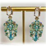 Lighthouse Shield earrings beading tutorial by Anita Fjellerad