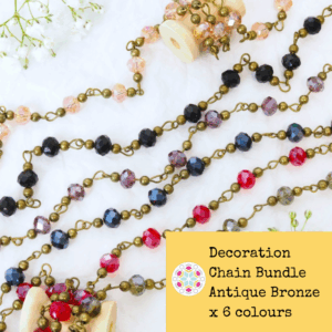 Decoration Chain Bundle Antique Bronze x 6 colours