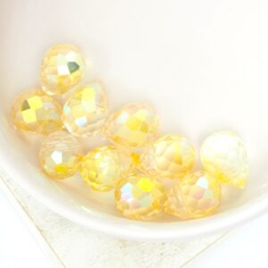 8x10 mm Teardrop Charms Golden Yellow AB x 10 pc(s)