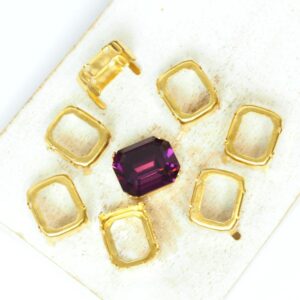 10x12 Claw for Octagon Cabochon Gold-colored x 8 pc(s)