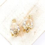 10.5x19 mm Leafy Whisper Connector Gold-colored x 2 pc(s)