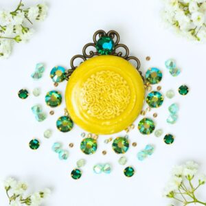 Silk Floss Brooch by Laura Embrey - Autumn Sunshine