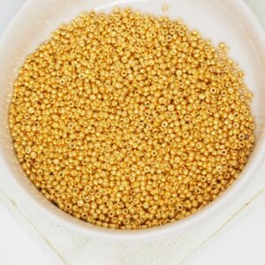 15/0 Miyuki seed beads 1054 Duracoat Galvanized Dark Gold x 5 g