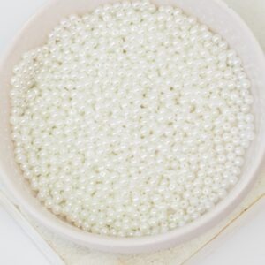 2 mm Round Glass beads Pearly White x 100 pc(s)