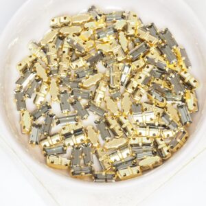 3x7 mm Preciosa Fancy Baguette Black Diamond with Gold-colored claw x 10 pc(s)