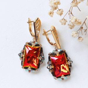 ETERNAL FLAME earrings beading tutorial by Zuzi Hake
