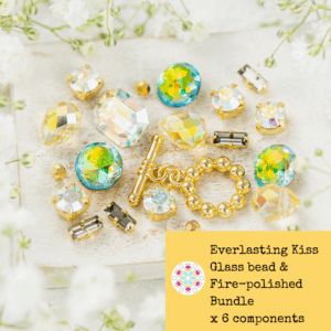Everlasting Kiss Glass bead & Fire-polished Bundle x 6 components