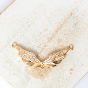 20x32 mm Angelwing Connector Gold-colored x 1 pc(s)
