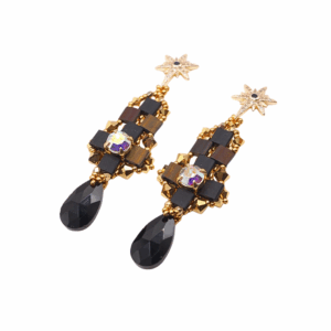 TESORO earrings beading tutorial by Laura Embrey