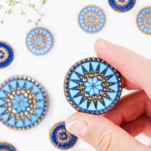 18 mm starbloom glass cabochons