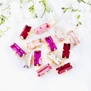 Preciosa FANCY Baguette cabochons with Claw