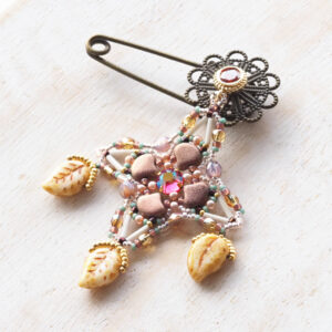 DESERT ROSE earrings beading tutorial by Erika