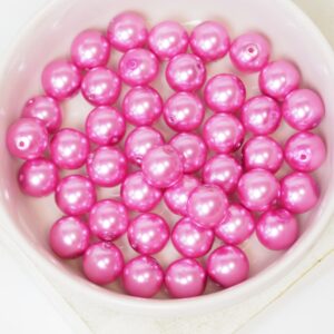 8 mm Round Glass beads Pearly Pink x 20 pc(s)