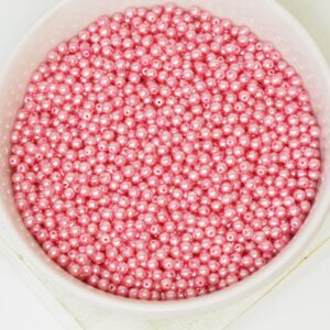 2 mm Round Glass beads Pearly Rose x 100 pc(s)