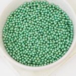 2 mm Round Glass beads Pearly Shell Green x 100 pc(s)