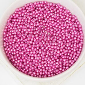 2 mm Round Glass beads Pearly Pink x 100 pc(s)