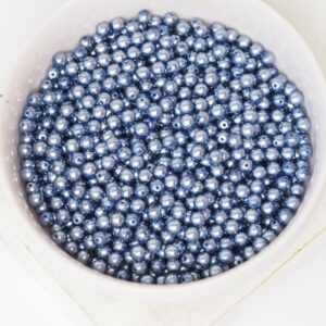 3 mm Round Glass beads Pearly Persian Blue 100 x pc(s)