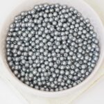 3 mm Round Glass beads Pearly Silver 100 x  pc(s)