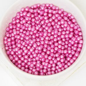 3 mm Round Glass beads Pearly Pink 100 x pc(s)