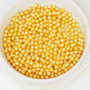 3 mm Round Glass beads Pearly Squash 100 x pc(s)