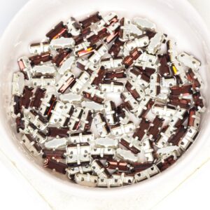 3x7 mm Preciosa Fancy Baguette Burgundy with Silver-colored claw x 10 pc(s)