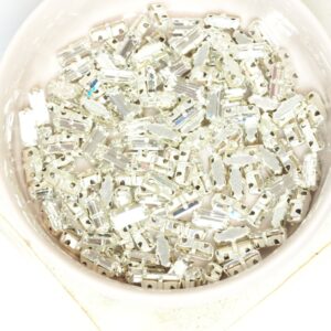 3x7 mm Preciosa Fancy Baguette Crystal with Silver-colored claw x 10 pc(s)