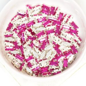 3x7 mm Preciosa Fancy Baguette Fuchsia with Silver-colored claw x 10 pc(s)