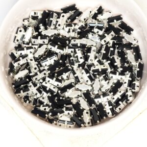 3x7 mm Preciosa Fancy Baguette Jet with Silver-colored claw x 10 pc(s)