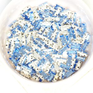 3x7 mm Preciosa Fancy Baguette Light Sapphire with Silver-colored claw x 10 pc(s)