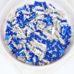 3x7 mm Preciosa Fancy Baguette Sapphire with Silver-colored claw x 10 pc(s)